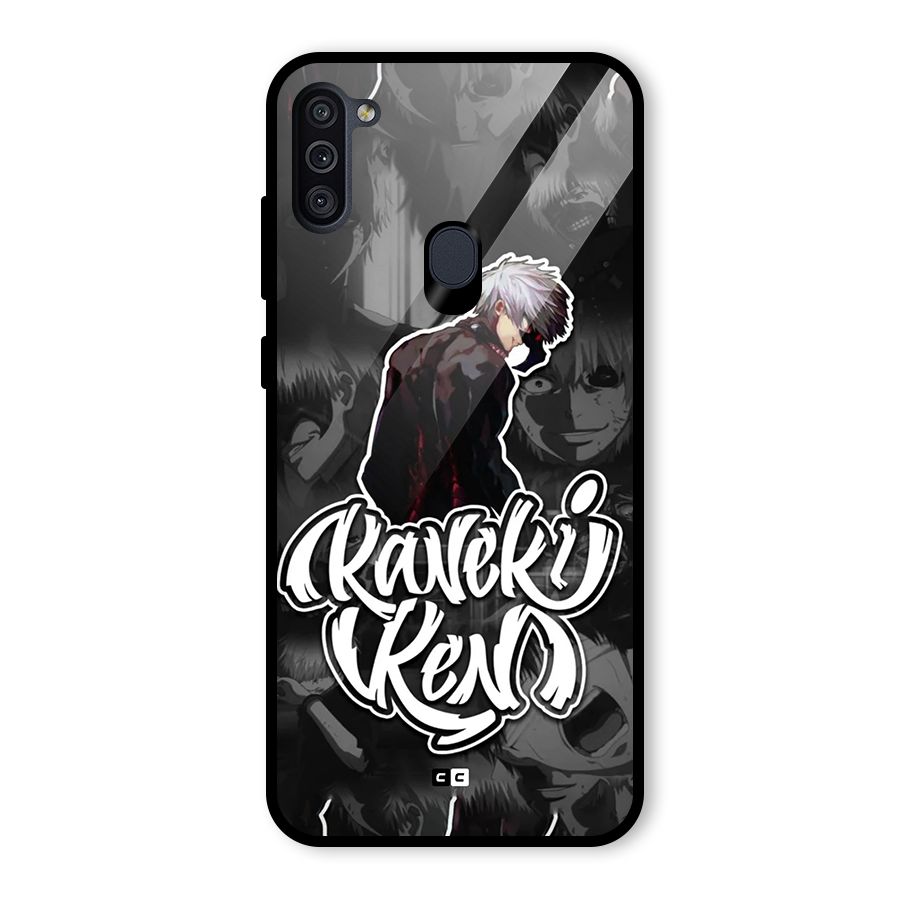 Kaneki Ken Manga Art Glass Back Case for Galaxy M11