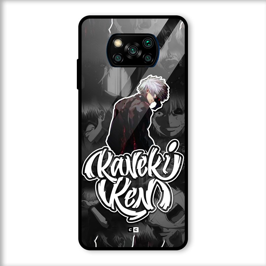Kaneki Ken Manga Art Glass Back Case for Poco X3