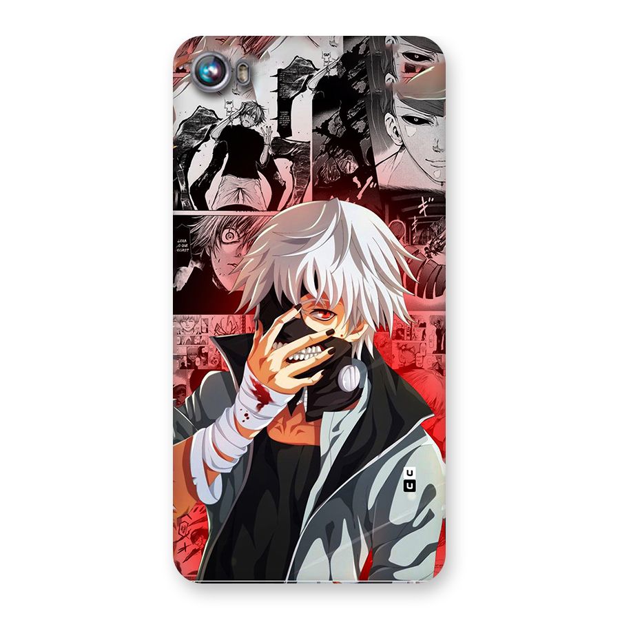 Kaneki Ken Manga Style Back Case for Canvas Fire 4 (A107)