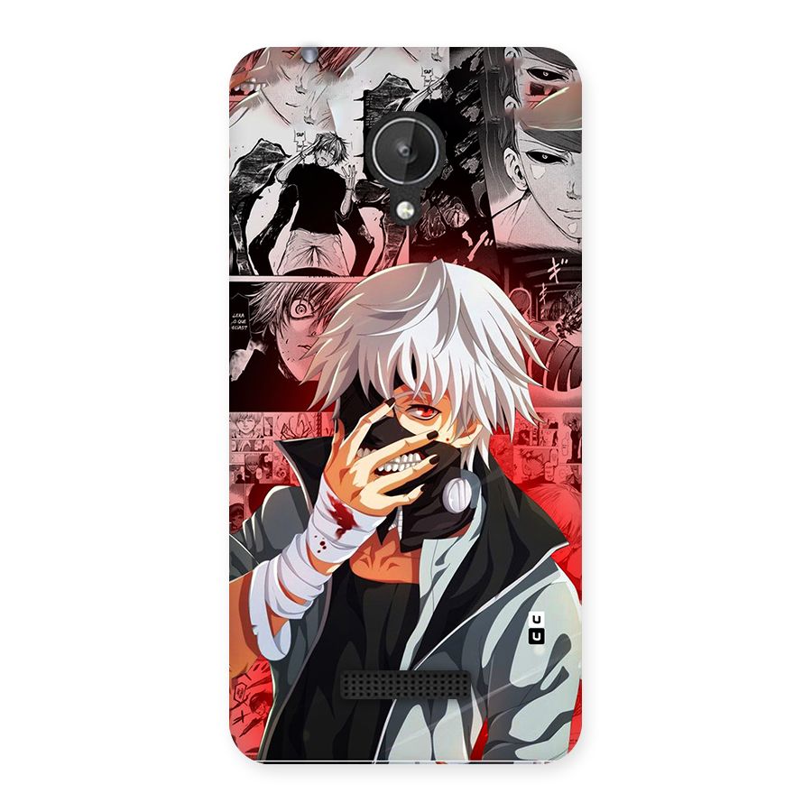 Kaneki Ken Manga Style Back Case for Canvas Spark Q380
