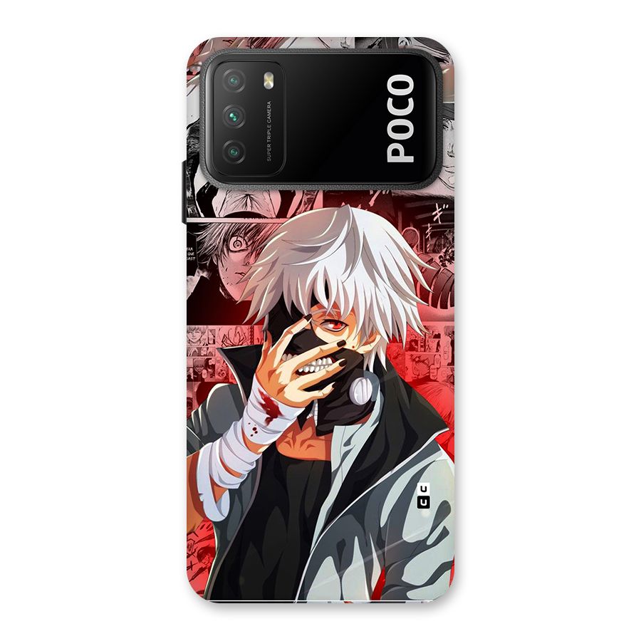 Kaneki Ken Manga Style Back Case for Poco M3