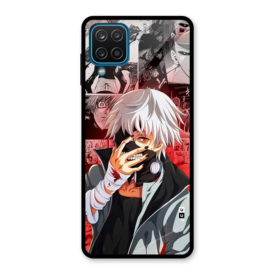 Kaneki Ken Manga Style Glass Back Case for Galaxy A12
