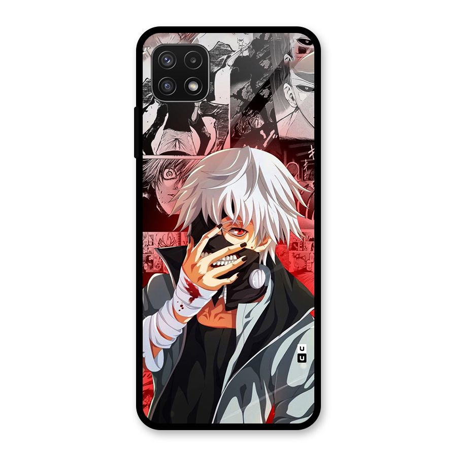 Kaneki Ken Manga Style Glass Back Case for Galaxy A22 5G