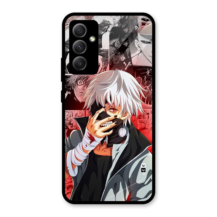 Kaneki Ken Manga Style Glass Back Case for Galaxy A34