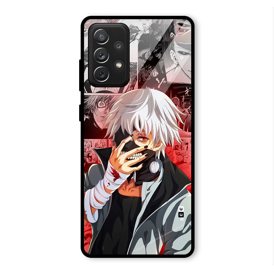 Kaneki Ken Manga Style Glass Back Case for Galaxy A72