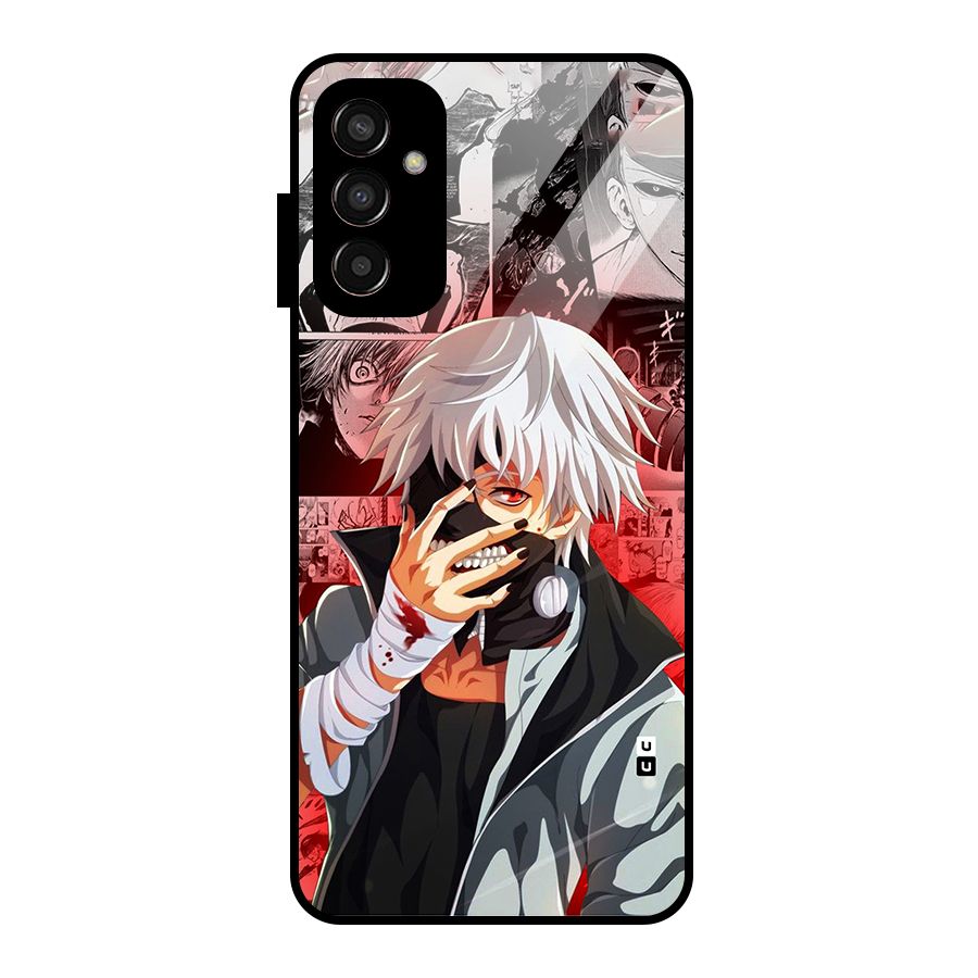 Kaneki Ken Manga Style Glass Back Case for Galaxy F13