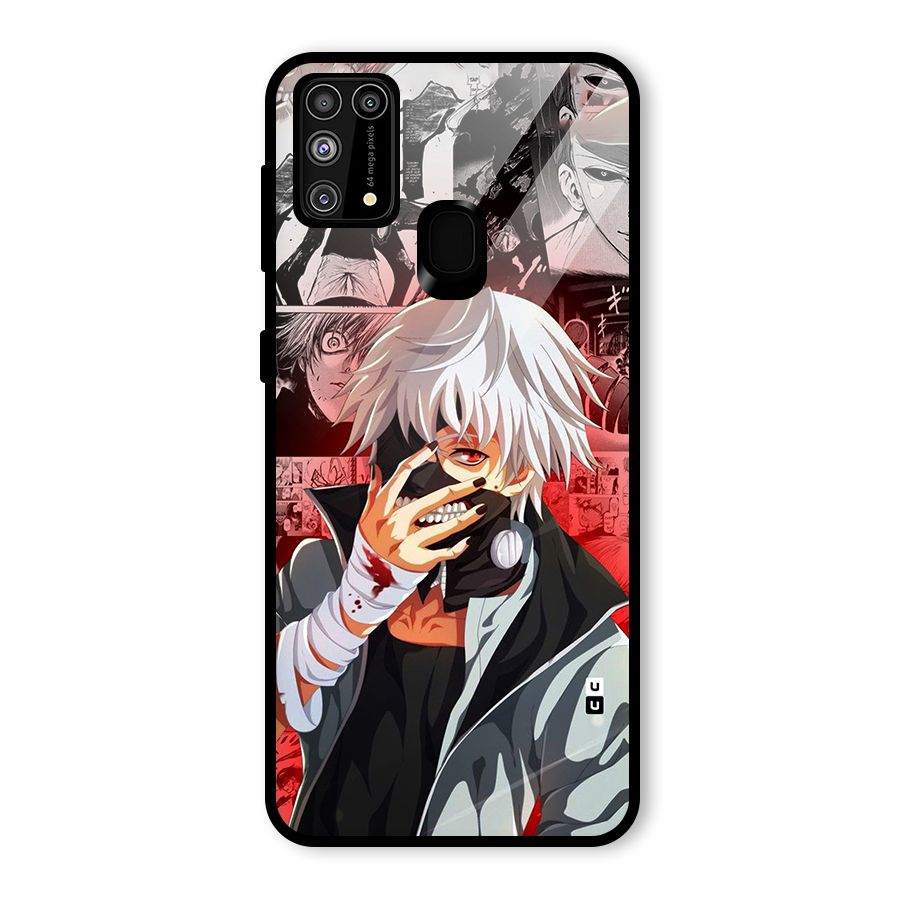Kaneki Ken Manga Style Glass Back Case for Galaxy F41