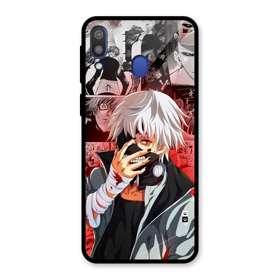 Kaneki Ken Manga Style Glass Back Case for Galaxy M20