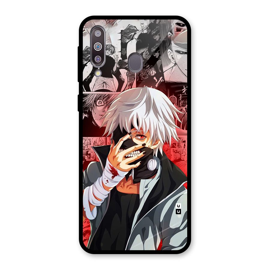 Kaneki Ken Manga Style Glass Back Case for Galaxy M30