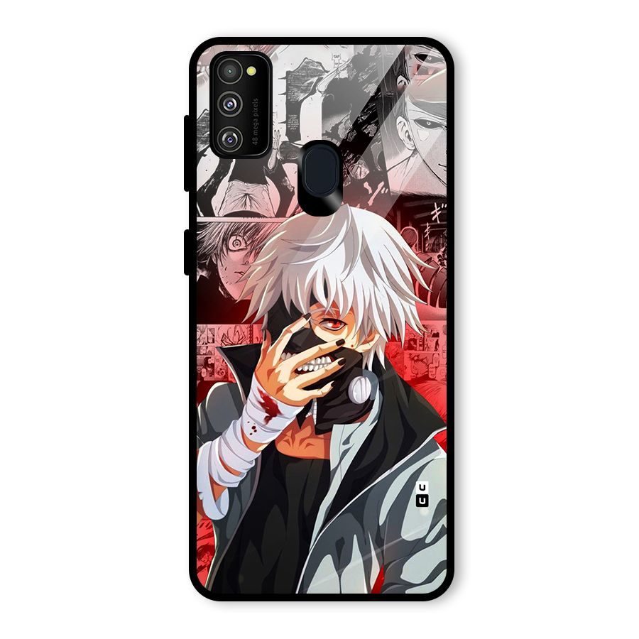 Kaneki Ken Manga Style Glass Back Case for Galaxy M30s