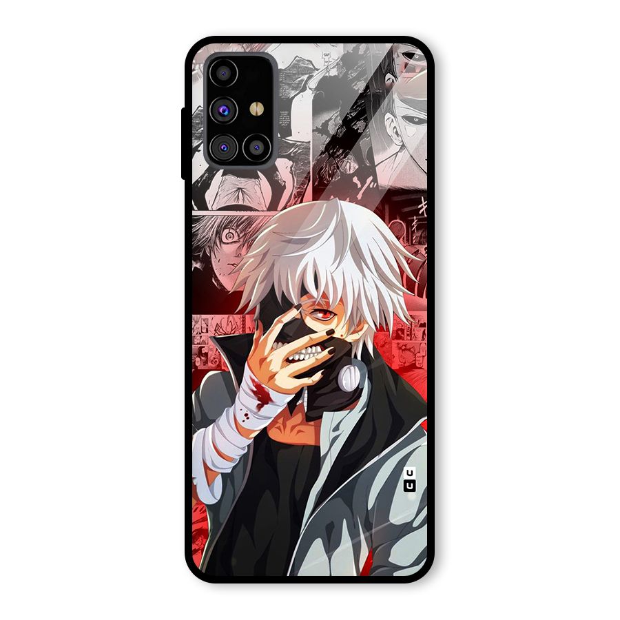 Kaneki Ken Manga Style Glass Back Case for Galaxy M31s