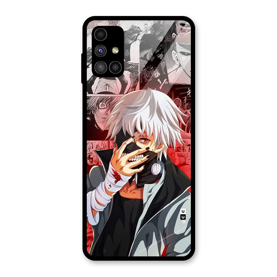 Kaneki Ken Manga Style Glass Back Case for Galaxy M51