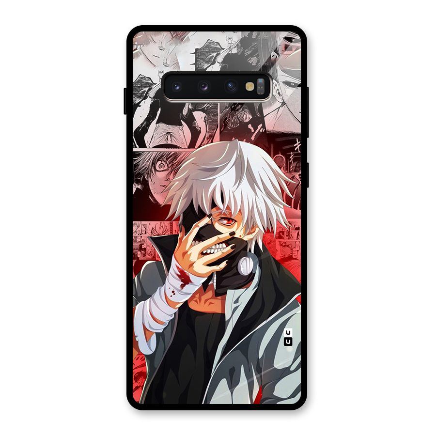 Kaneki Ken Manga Style Glass Back Case for Galaxy S10 Plus
