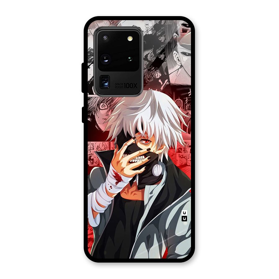 Kaneki Ken Manga Style Glass Back Case for Galaxy S20 Ultra