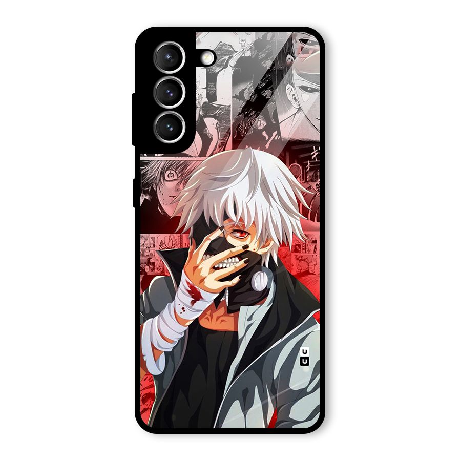 Kaneki Ken Manga Style Glass Back Case for Galaxy S21 5G