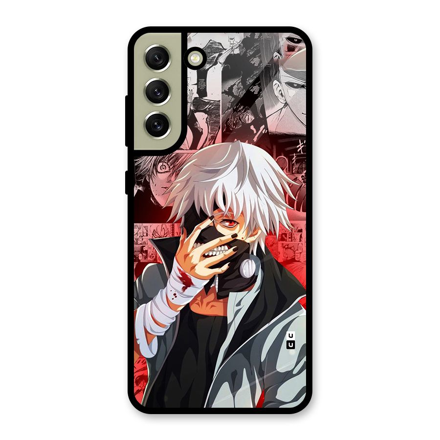 Kaneki Ken Manga Style Glass Back Case for Galaxy S21 FE 5G