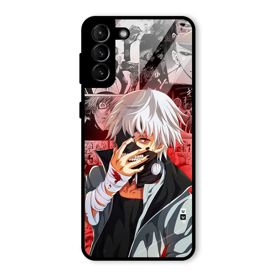 Kaneki Ken Manga Style Glass Back Case for Galaxy S21 Plus