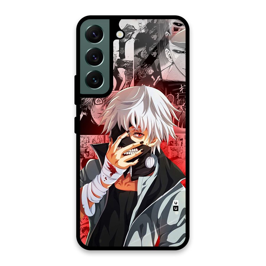 Kaneki Ken Manga Style Glass Back Case for Galaxy S22 5G
