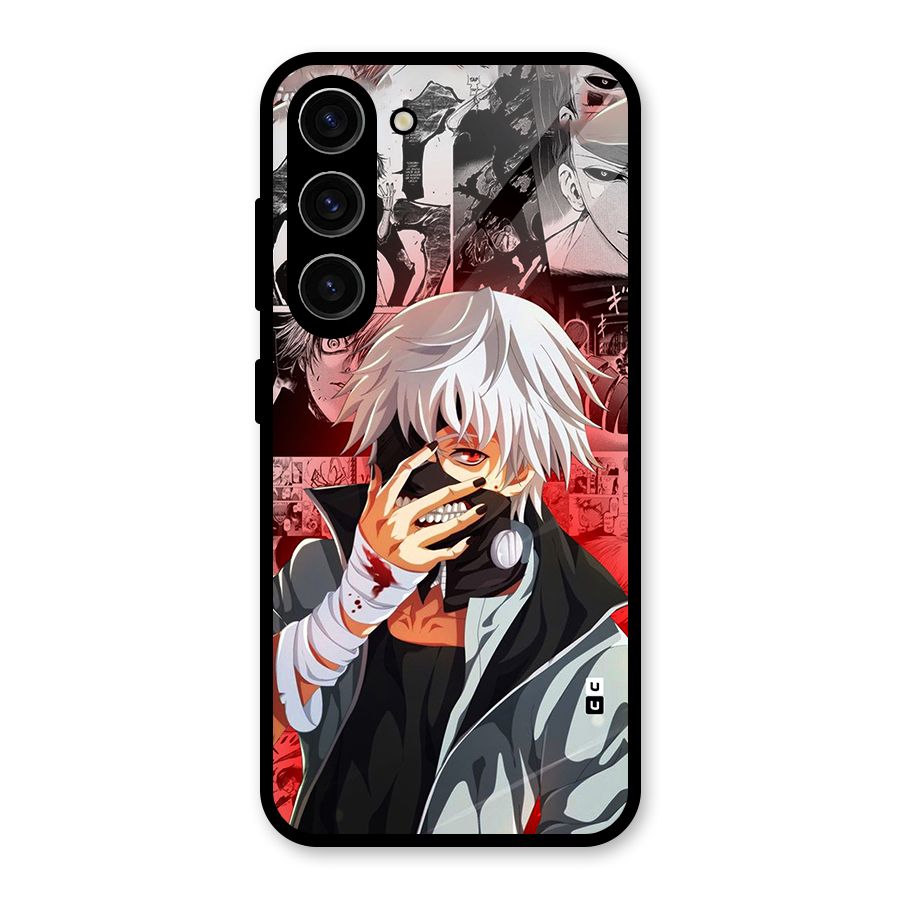 Kaneki Ken Manga Style Glass Back Case for Galaxy S23