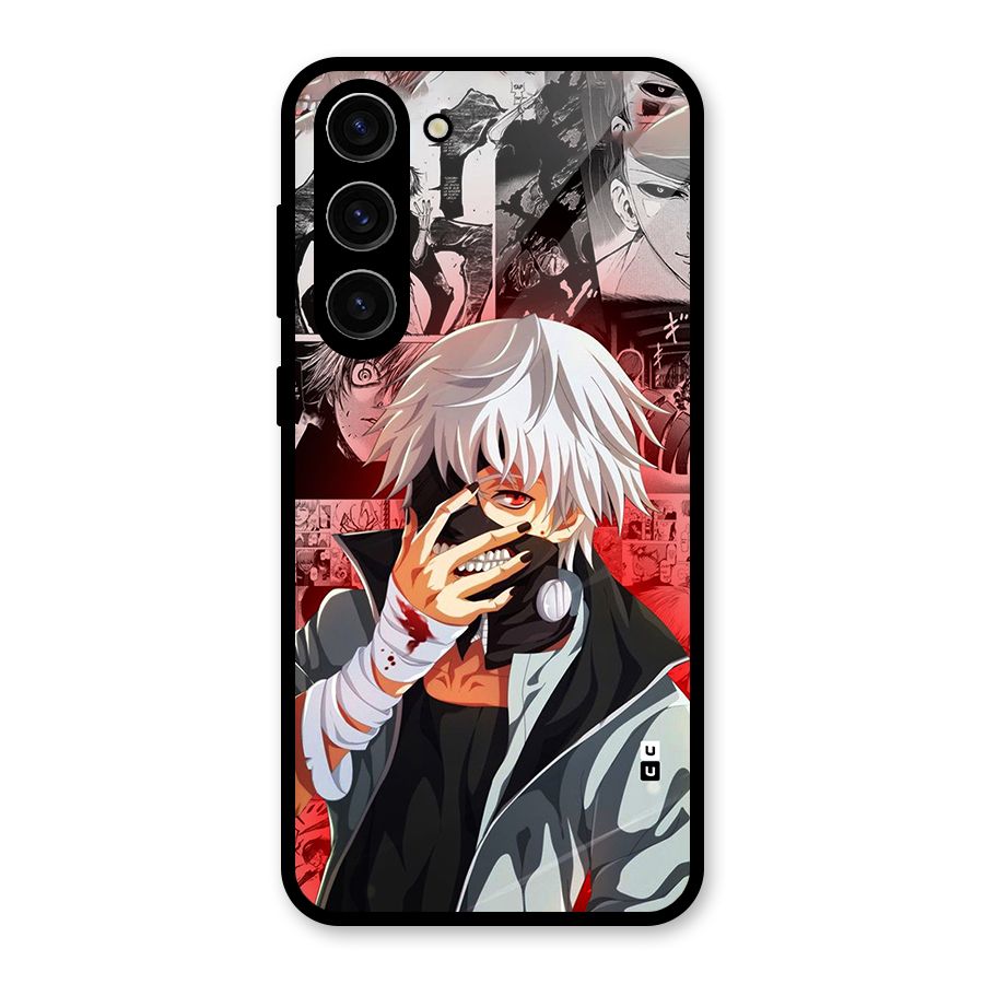 Kaneki Ken Manga Style Glass Back Case for Galaxy S23 Plus