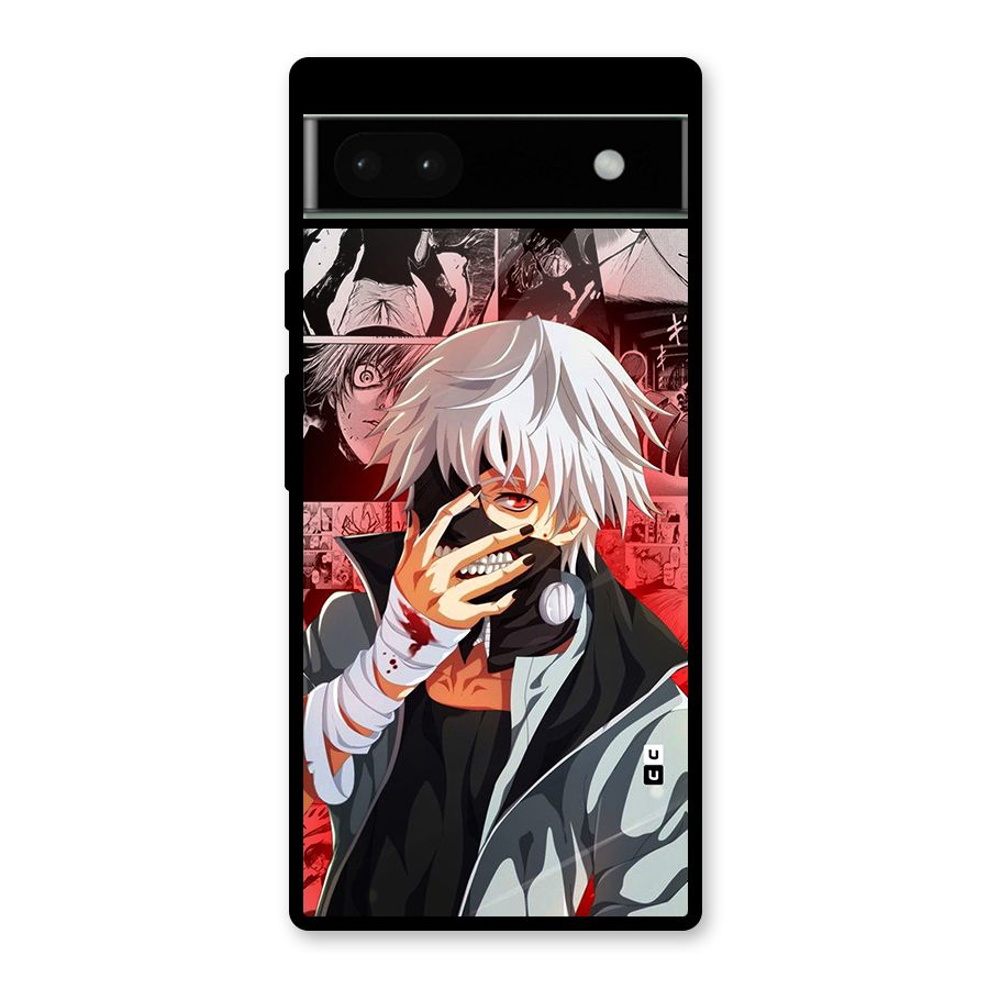 Kaneki Ken Manga Style Glass Back Case for Google Pixel 6a