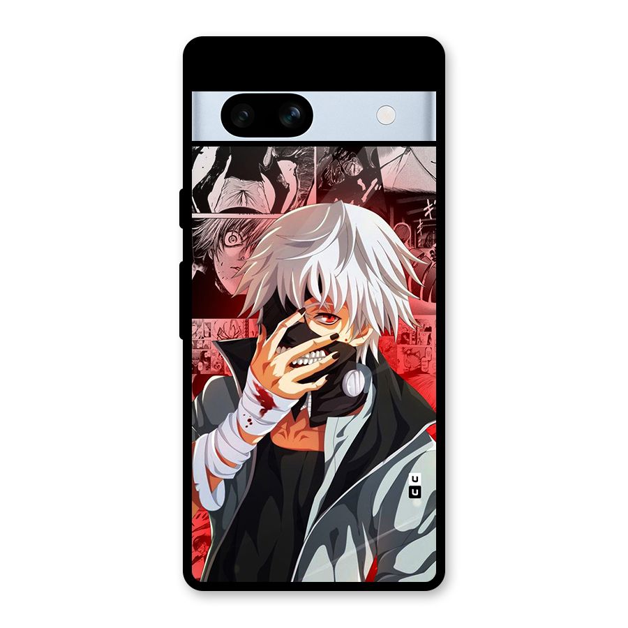 Kaneki Ken Manga Style Glass Back Case for Google Pixel 7a