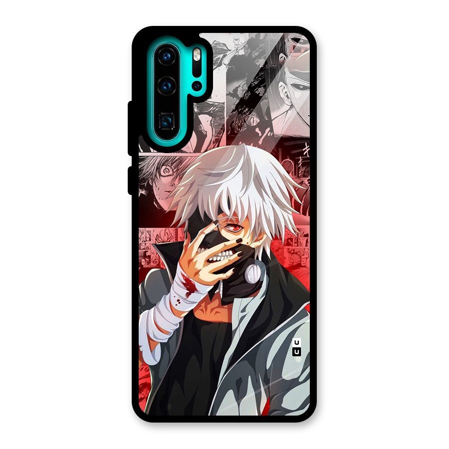 Kaneki Ken Manga Style Glass Back Case for Huawei P30 Pro