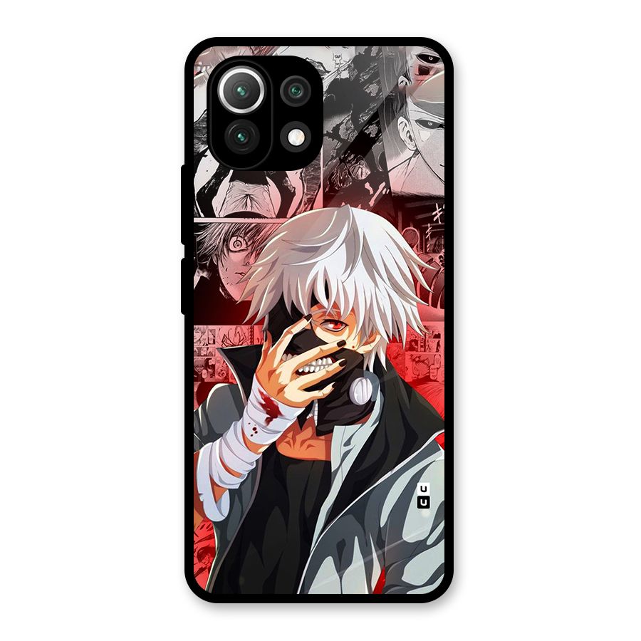 Kaneki Ken Manga Style Glass Back Case for Mi 11 Lite NE 5G