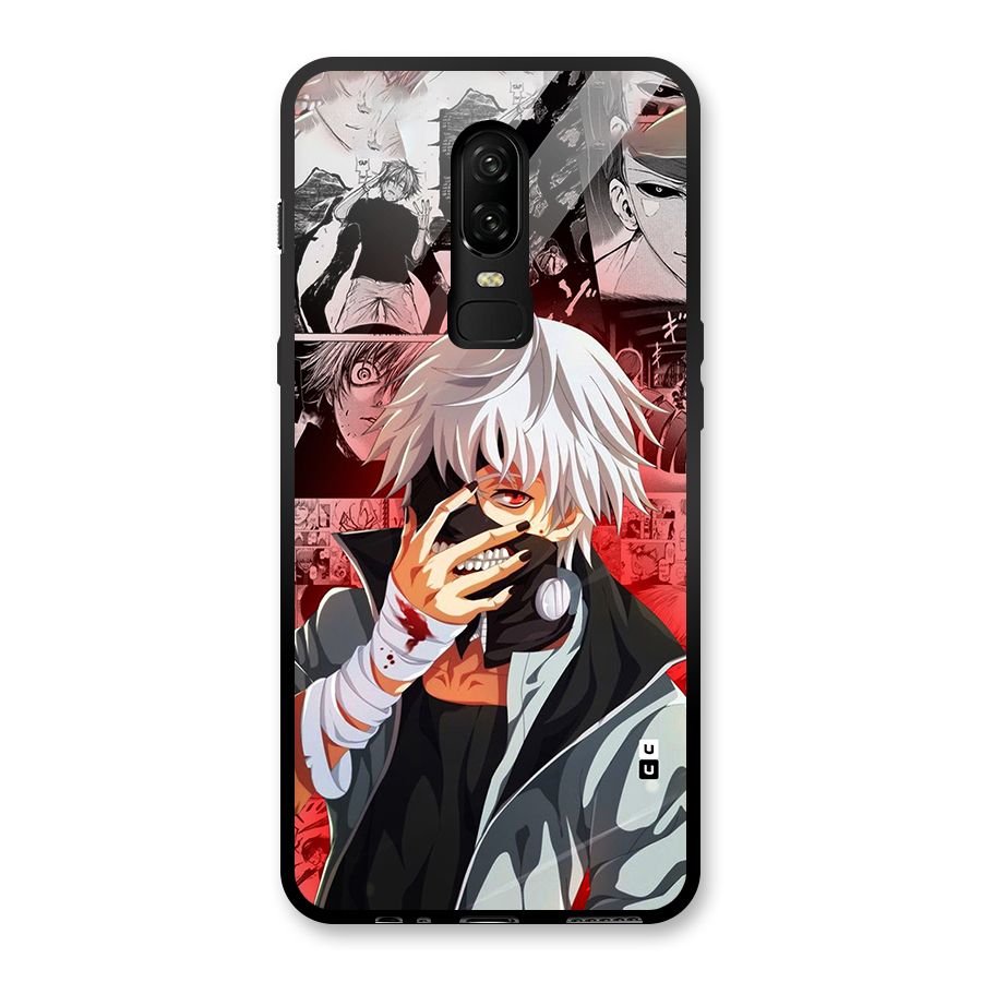 Kaneki Ken Manga Style Glass Back Case for OnePlus 6
