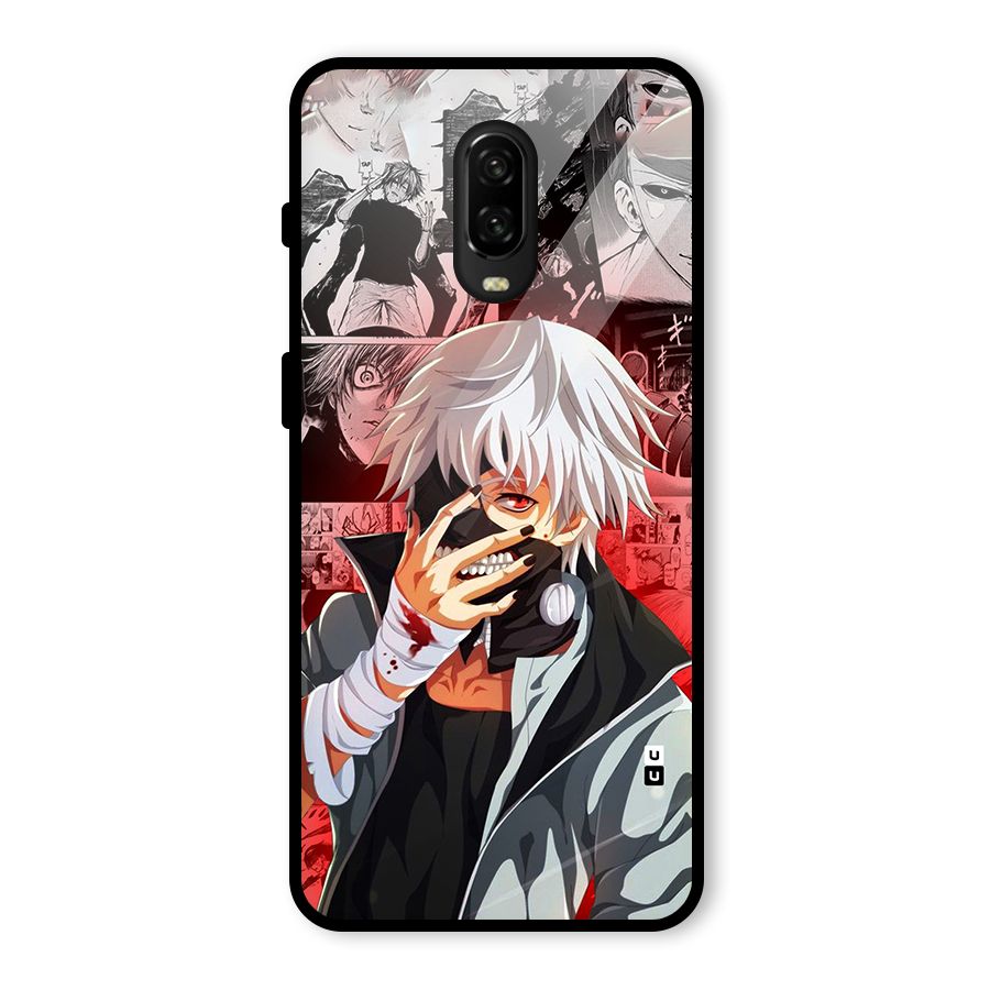 Kaneki Ken Manga Style Glass Back Case for OnePlus 6T