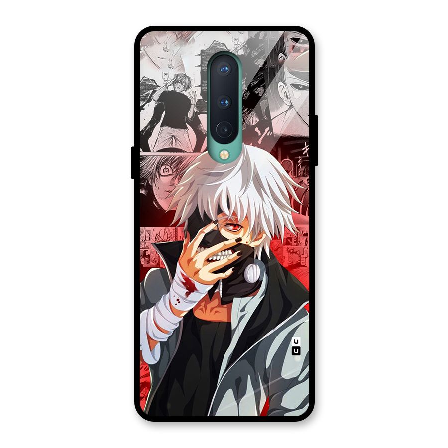Kaneki Ken Manga Style Glass Back Case for OnePlus 8