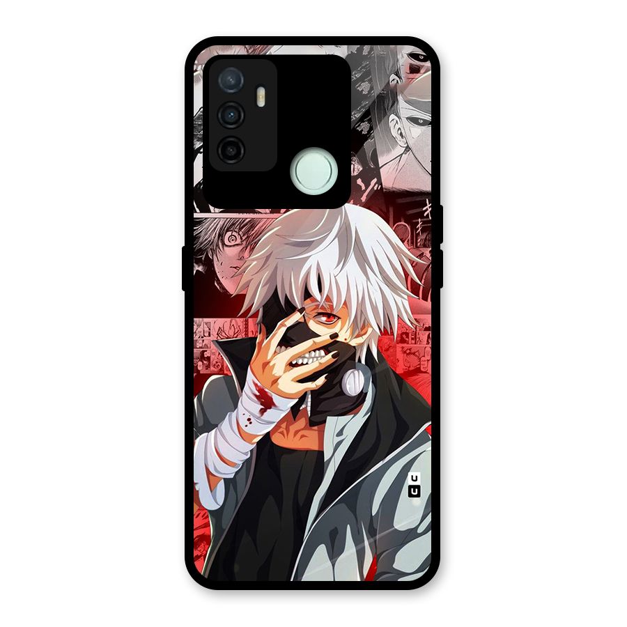Kaneki Ken Manga Style Glass Back Case for Oppo A53