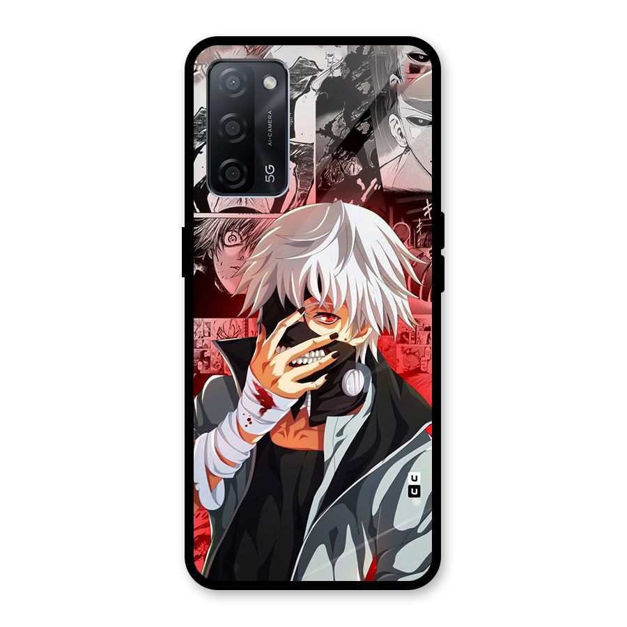 Kaneki Ken Manga Style Glass Back Case for Oppo A53s 5G