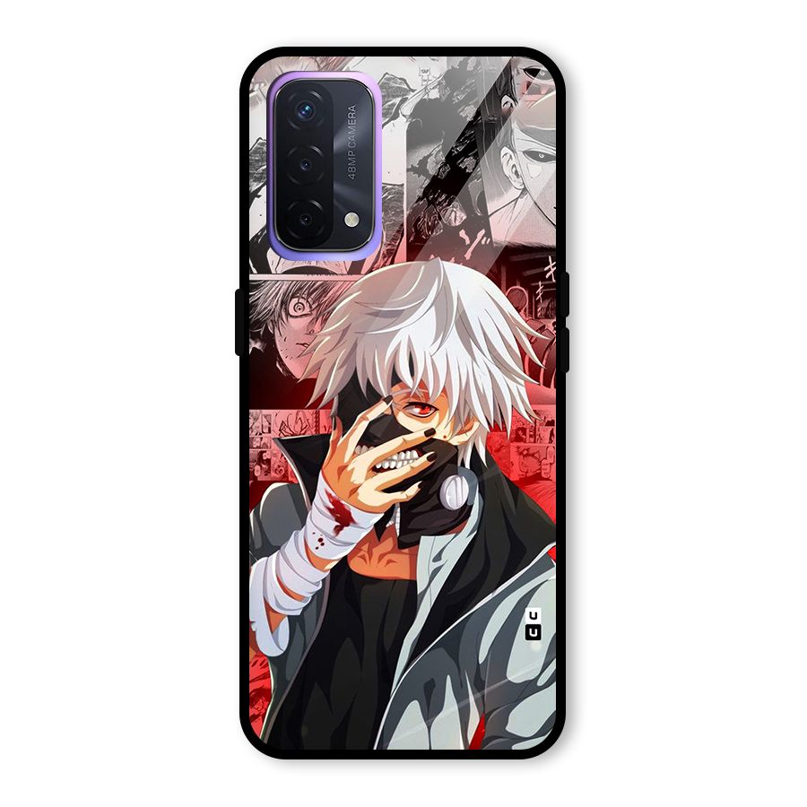 Kaneki Ken Manga Style Glass Back Case for Oppo A74 5G
