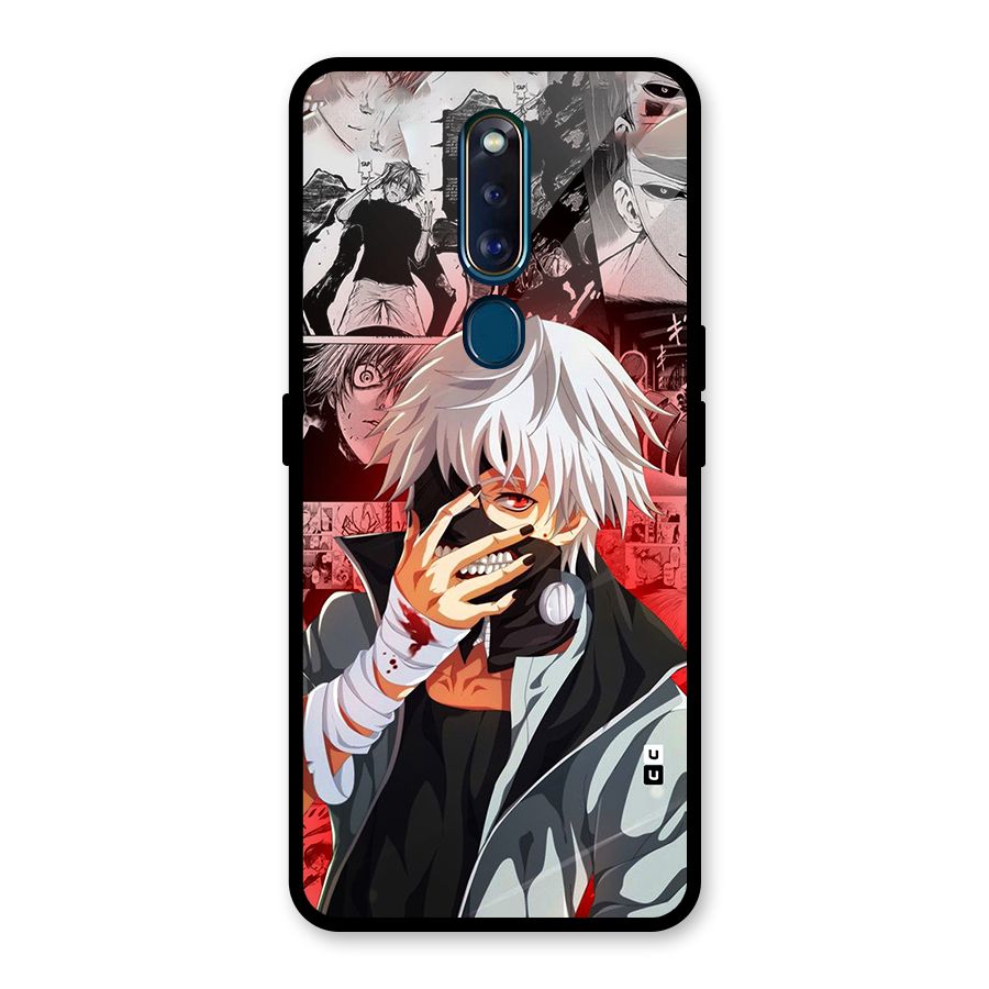 Kaneki Ken Manga Style Glass Back Case for Oppo F11 Pro