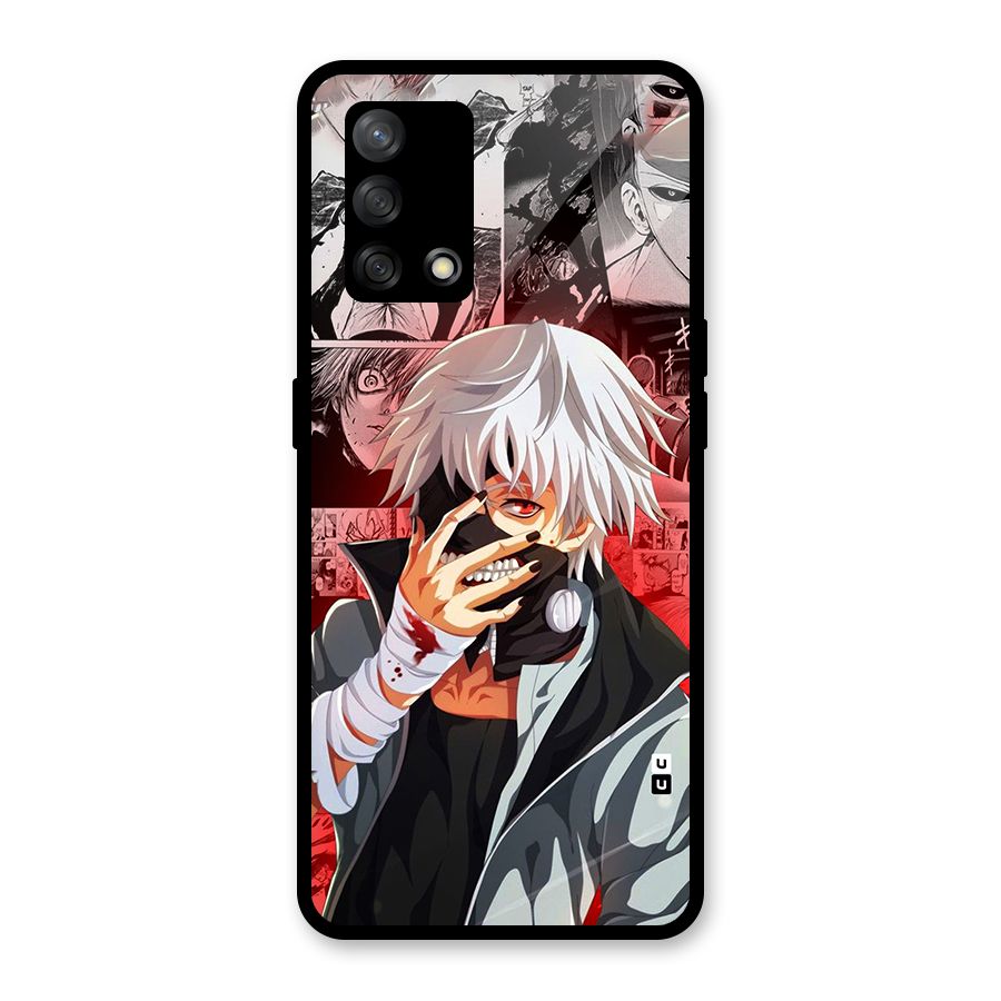 Kaneki Ken Manga Style Glass Back Case for Oppo F19s