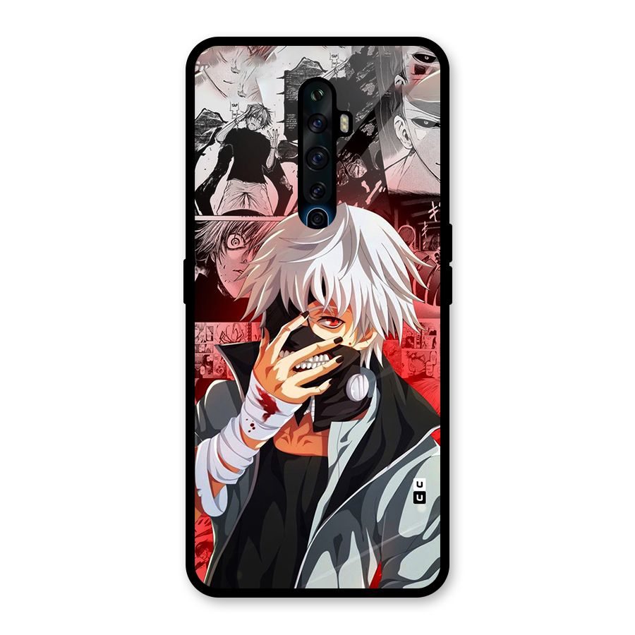 Kaneki Ken Manga Style Glass Back Case for Oppo Reno2 F