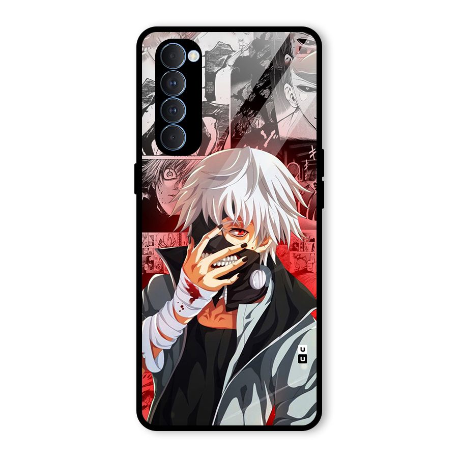 Kaneki Ken Manga Style Glass Back Case for Oppo Reno4 Pro