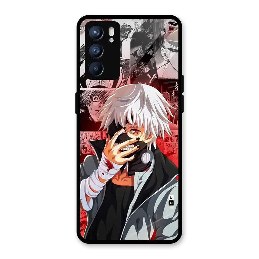 Kaneki Ken Manga Style Glass Back Case for Oppo Reno6 5G