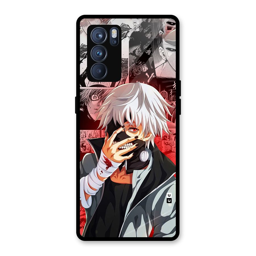 Kaneki Ken Manga Style Glass Back Case for Oppo Reno6 Pro 5G
