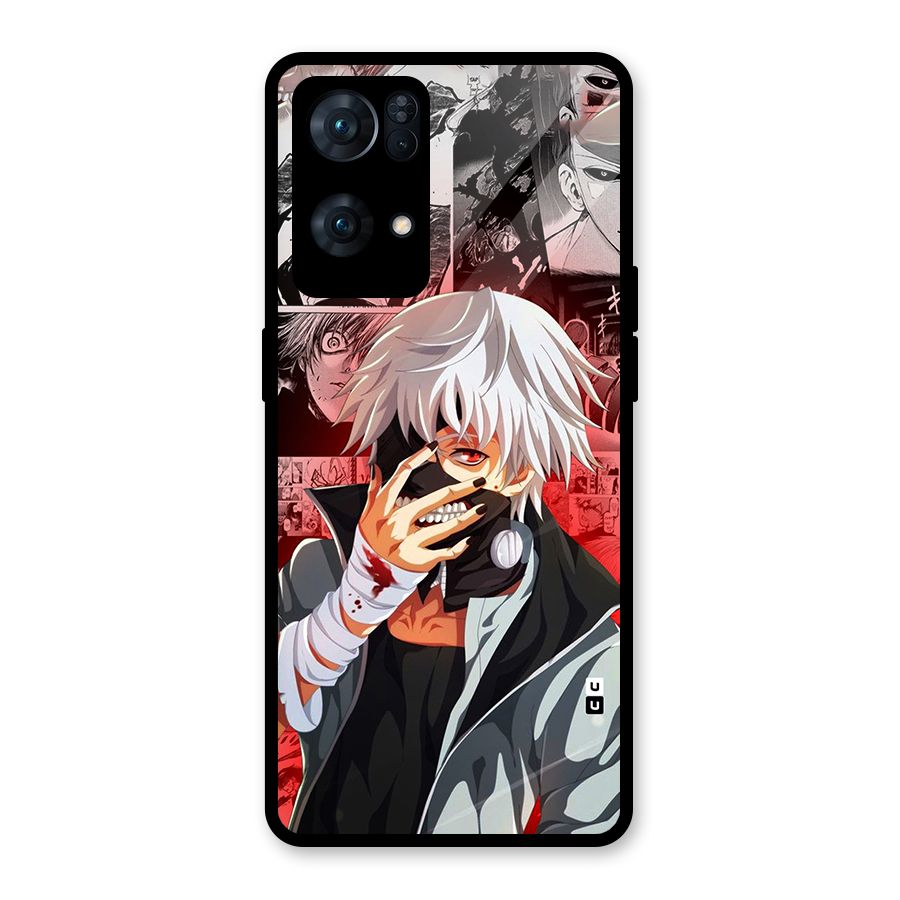 Kaneki Ken Manga Style Glass Back Case for Oppo Reno7 Pro 5G