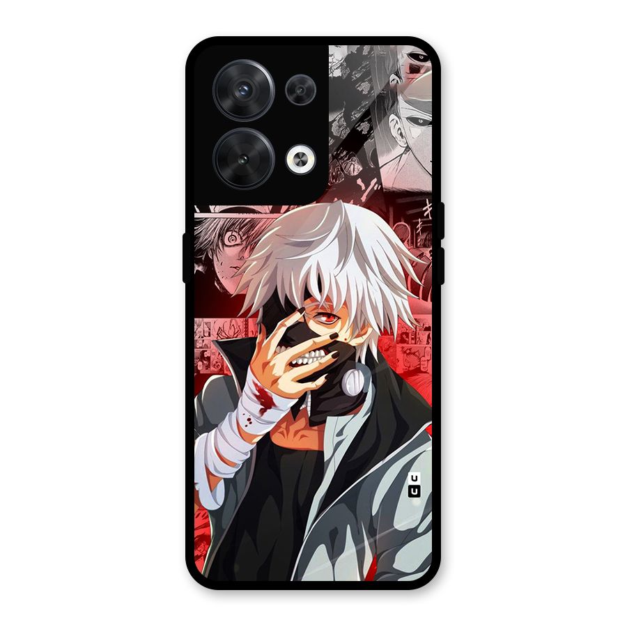 Kaneki Ken Manga Style Glass Back Case for Oppo Reno8 5G