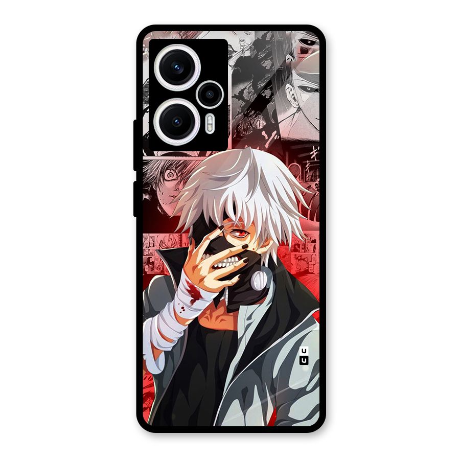 Kaneki Ken Manga Style Glass Back Case for Poco F5