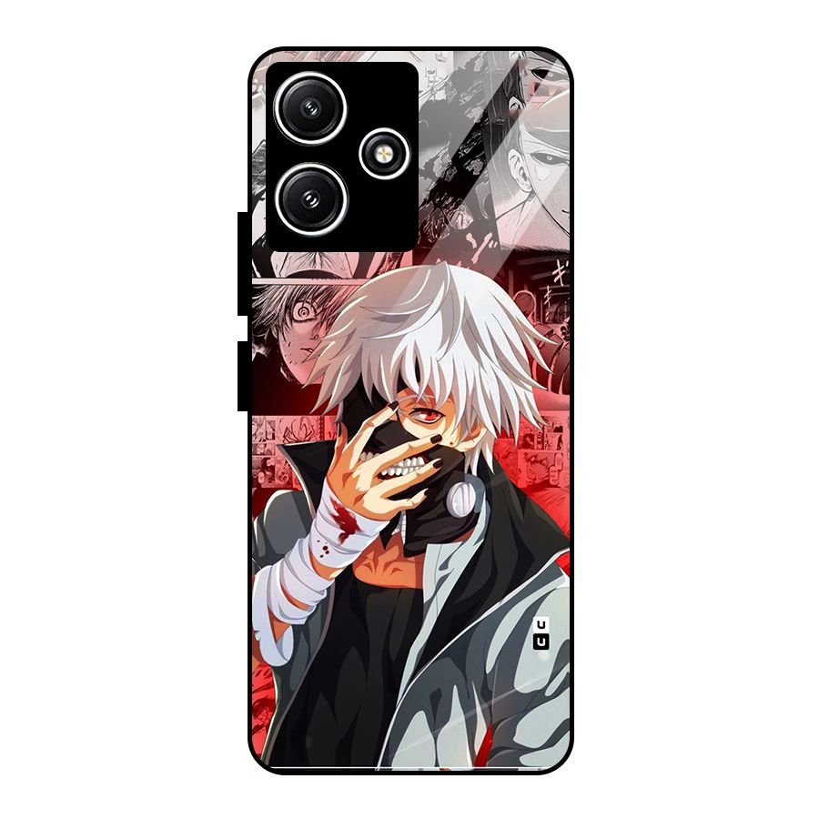 Kaneki Ken Manga Style Glass Back Case for Poco M6 Pro