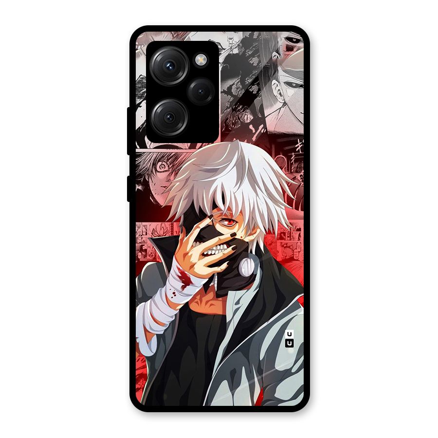 Kaneki Ken Manga Style Glass Back Case for Poco X5 Pro