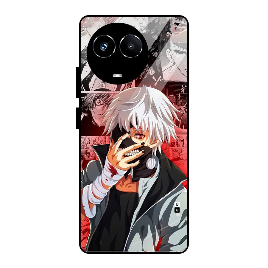 Kaneki Ken Manga Style Glass Back Case for Realme 11X