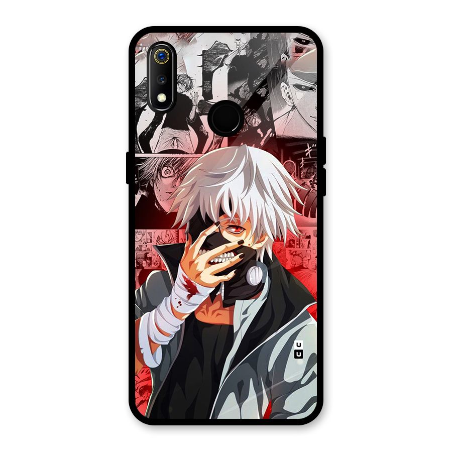 Kaneki Ken Manga Style Glass Back Case for Realme 3
