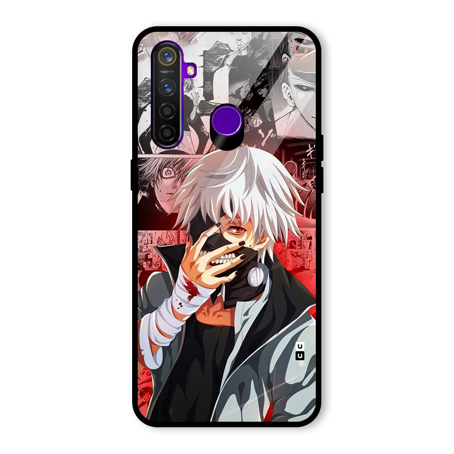 Kaneki Ken Manga Style Glass Back Case for Realme 5 Pro