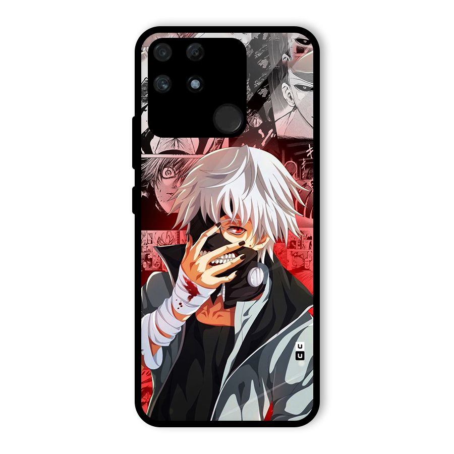 Kaneki Ken Manga Style Glass Back Case for Realme Narzo 50A