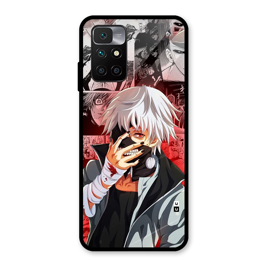 Kaneki Ken Manga Style Glass Back Case for Redmi 10 Prime
